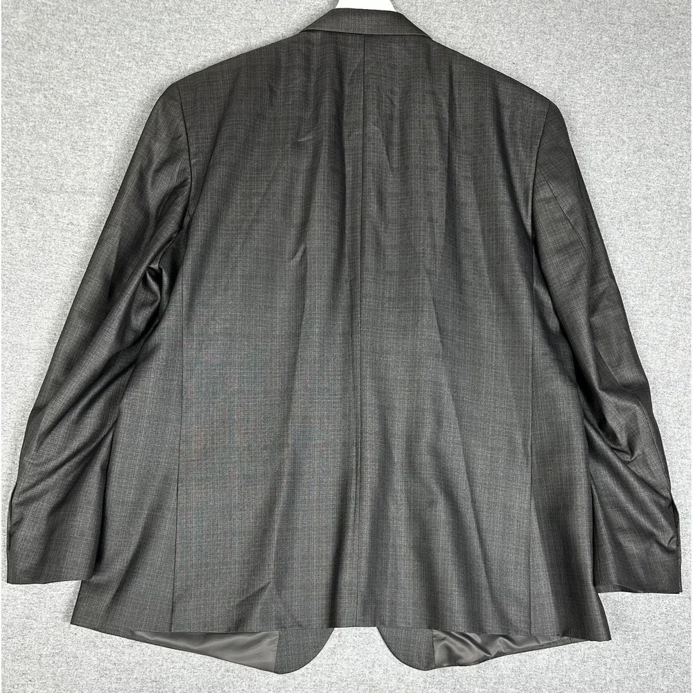Kenneth Cole Blazer Mens 48R Gray Two Button Suit Jacket Sport Coat Classic Fit